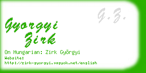 gyorgyi zirk business card